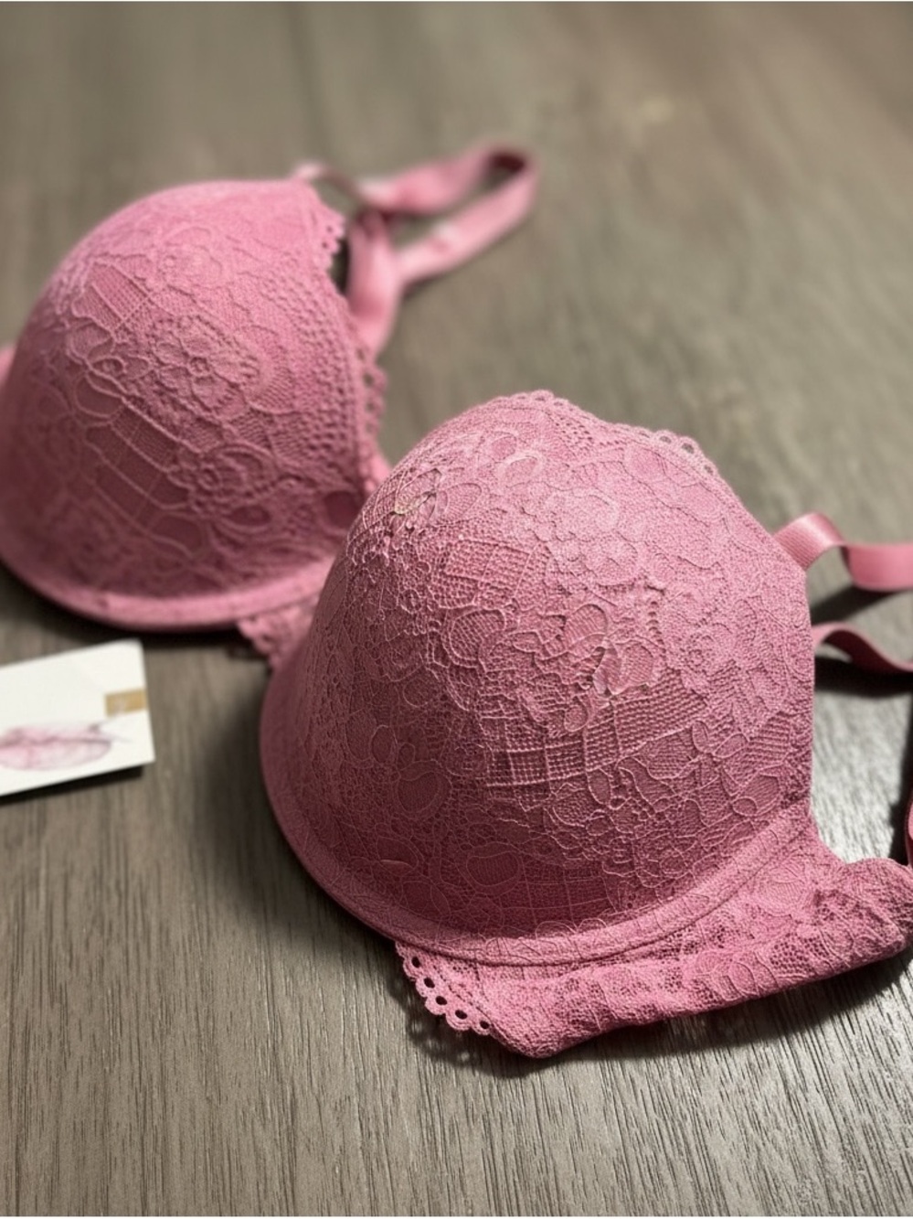Jessica Simpson dusty rose Lace Push-Up Bra size 38C NWT - Picture 8 of 8